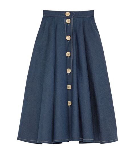 gucci cap denim|Gucci denim skirt.